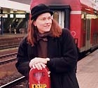 Franke waiting for the train, Heidelberg, Germany